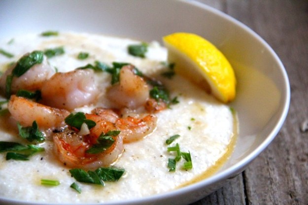 Lemon Garlic Shrimp and Grits