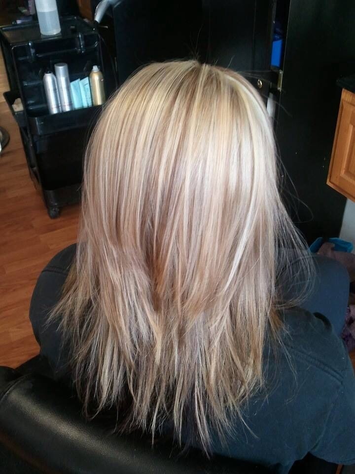 Medium Layered Blond Haircut for Women