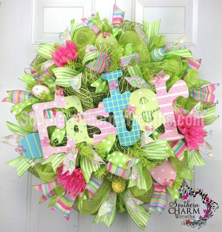 Mesh Easter Wreath