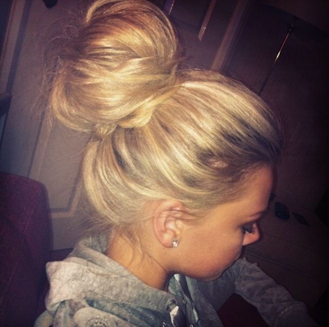 Messy Topknot for Long Hair