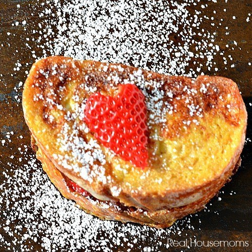 Nutella and Strawberry Stuffed French Toast