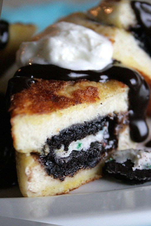 Oreo Stuffed French Toast