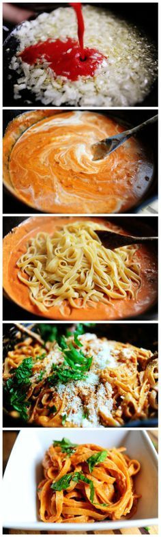 Pasta with Tomato Cream Sauce