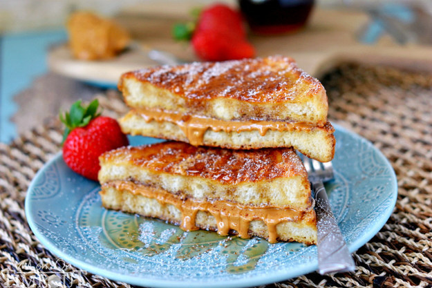 Peanut Butter Stuffed French Toast