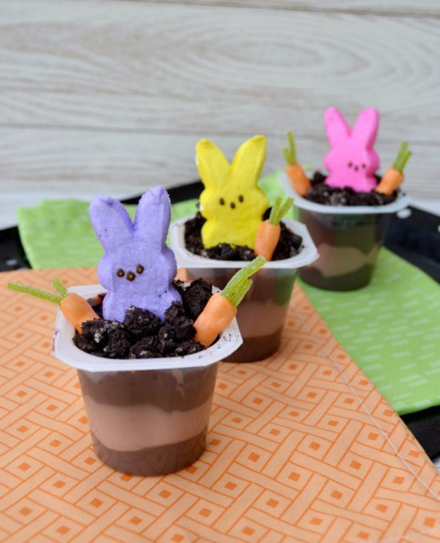 Peeps in Pudding Cups
