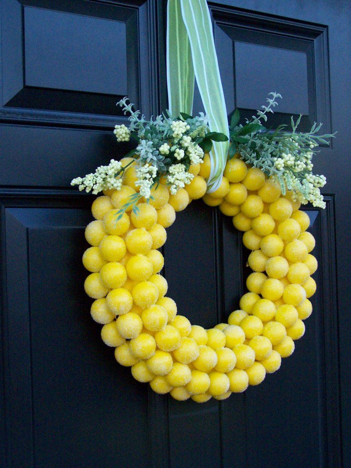 Ping Pong Ball Wreath