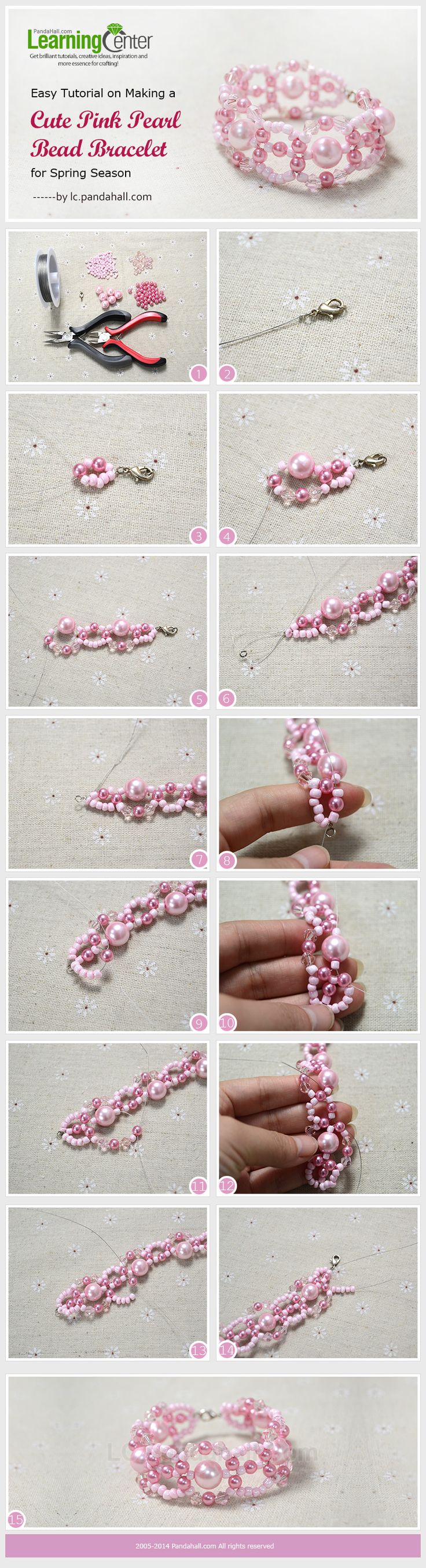 Pink Pearl Beaded Bracelet