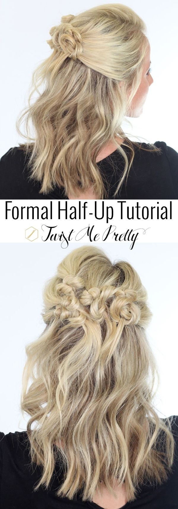 Pretty Half-up Hairdo for Medium Hair