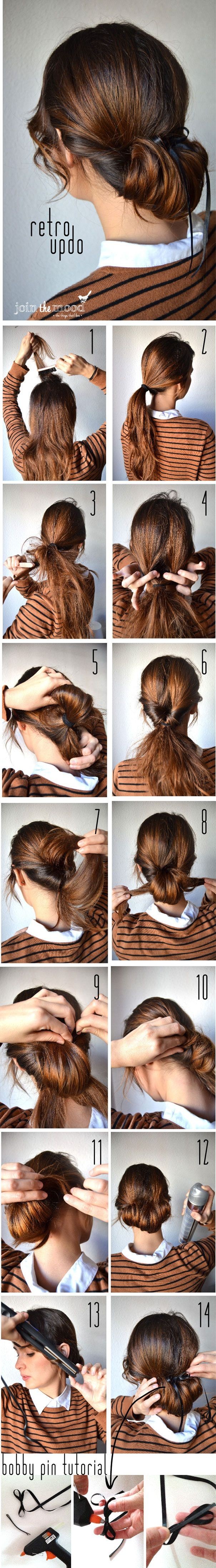 14 Easy Step by Step Updo Hairstyles Tutorials - Pretty ...