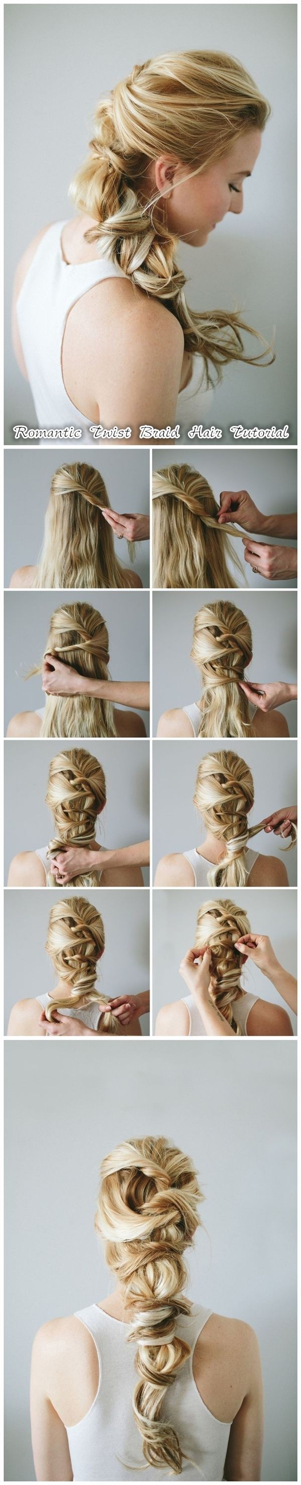 Romantic Twist Braided Hairstyle for Long Hair