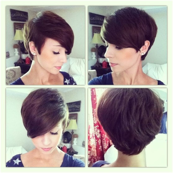 Short Hairstyle with Side Bangs
