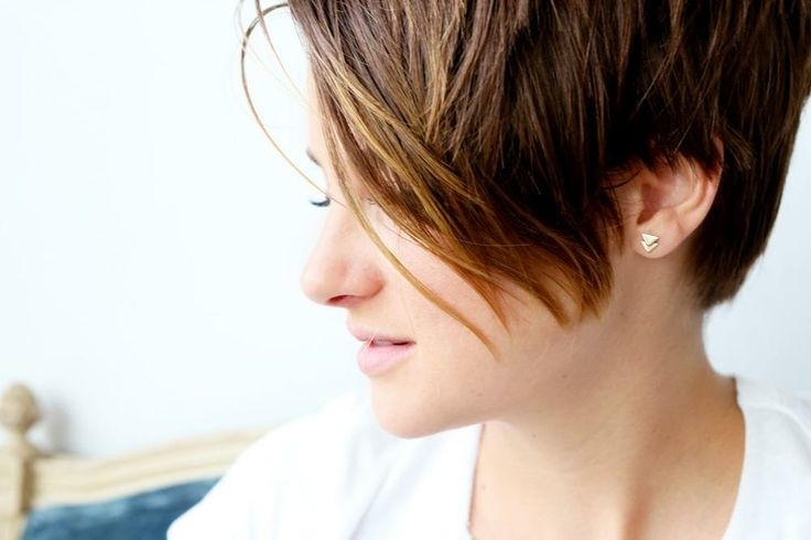 Short Layered Haircut with Side Bangs