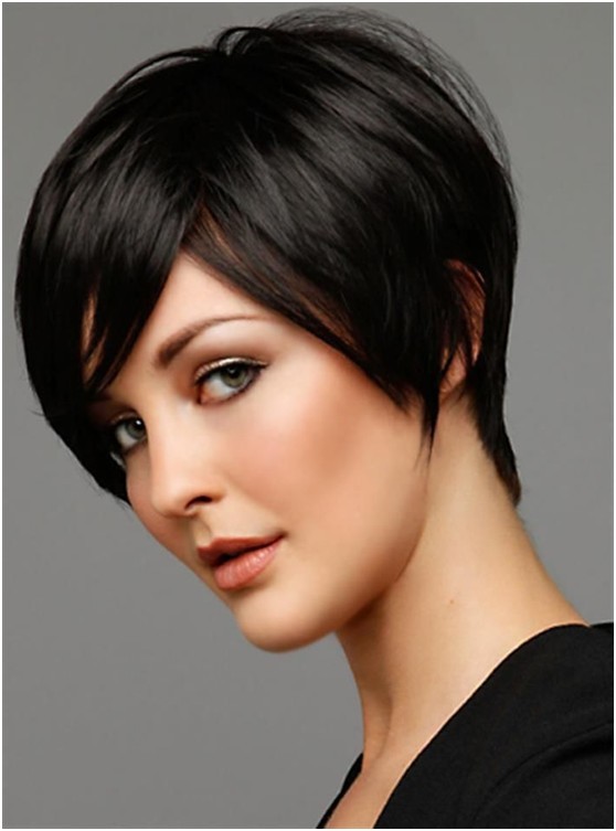 Short Layered Haircut with Side Bangs