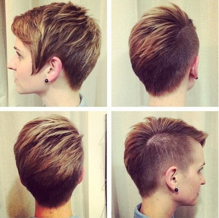 Short Layered Haircut with Side Bangs