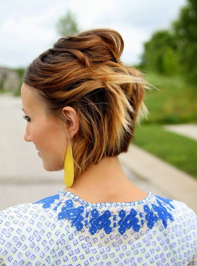 Short Ombre Hairstyle for Thick Hair