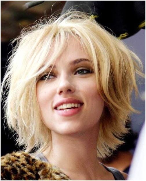 Short Shaggy Hairstyle Blond Hair