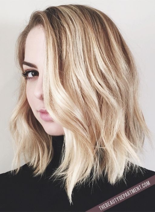 Shoulder Length Layered Hairstyle for Blond Hair
