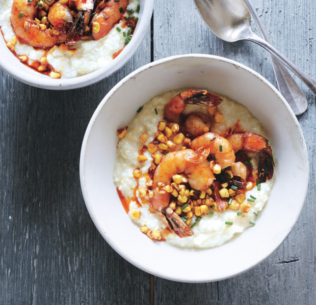 Shrimp with Fresh Corn Grits