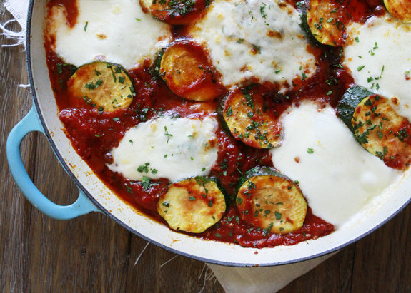 Skillet Chicken and Zucchini Parmesan