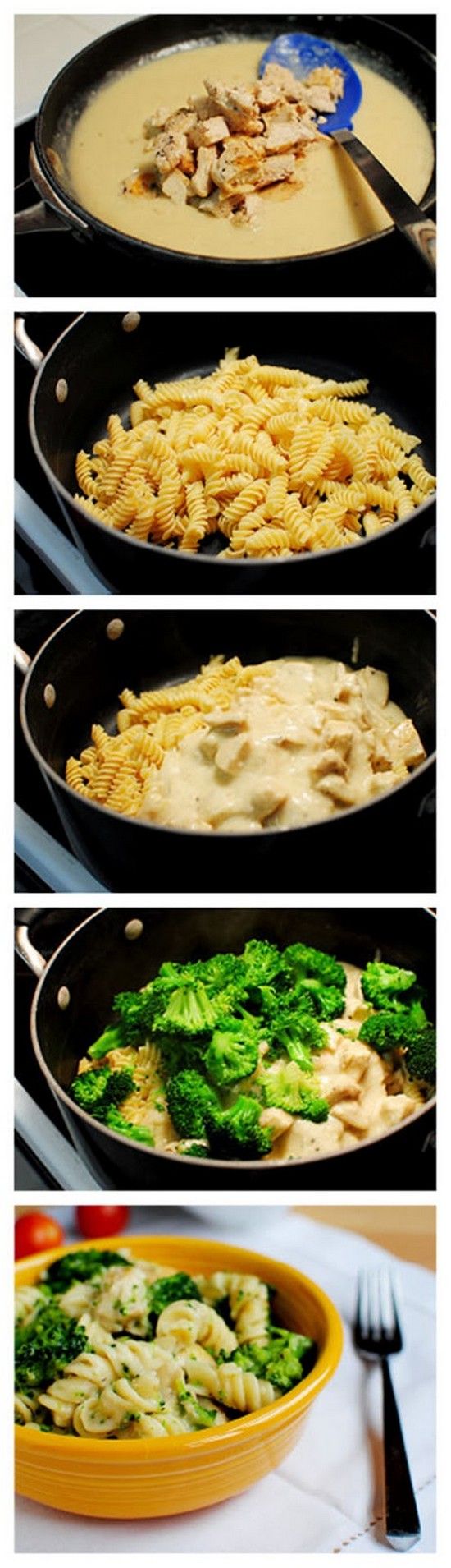 Skinny Chicken Broccoli Alfredo
