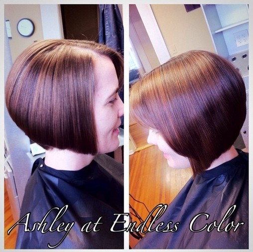 Sleek Straight Angled Bob Hairstyle