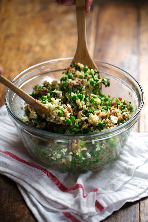 Spring Quinoa Salad Honey Lemon Vinaigrette