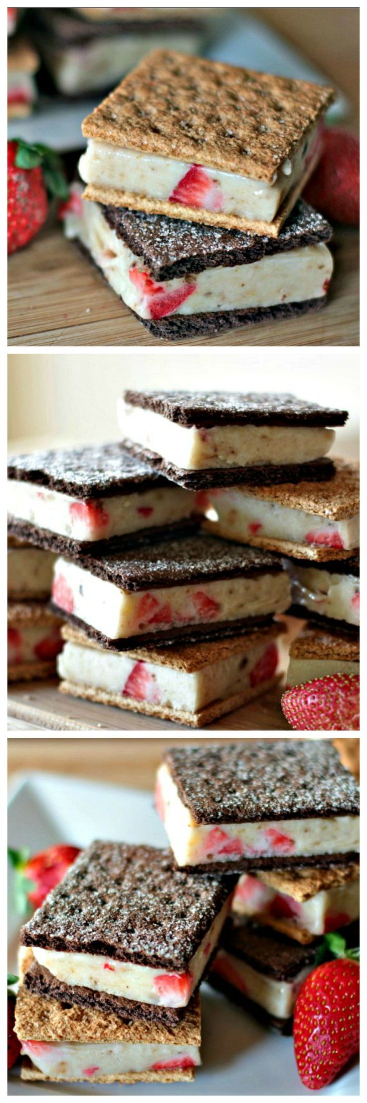 Strawberry Banana Ice-cream Sandwiches