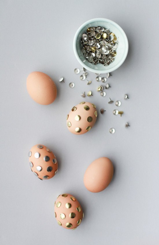 Thumb Tack Polka Dot Easter Eggs