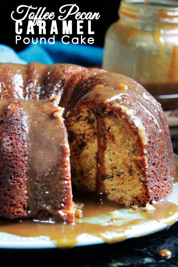 Toffee Pecan Caramel Pound Cake