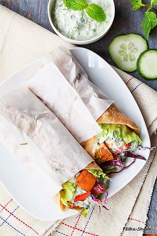 Vegetarian Greek Wrap