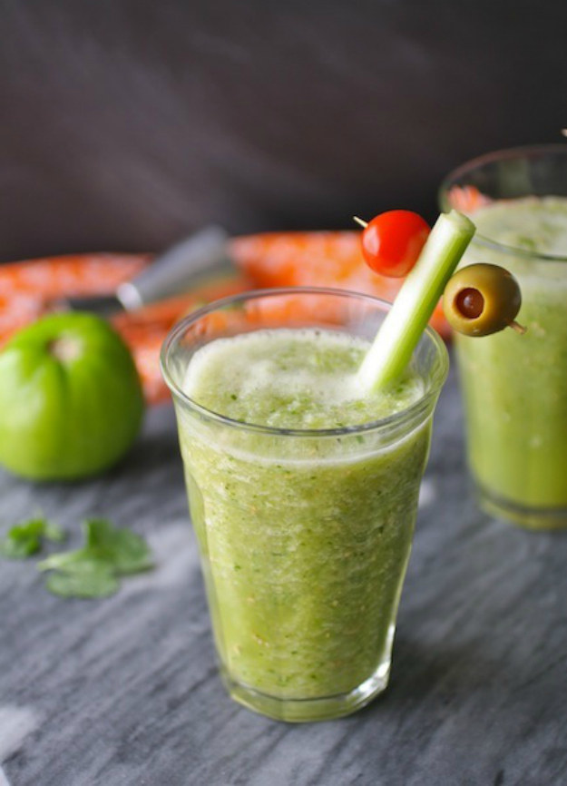 Verde Mary with Green Tomatoes and Tomatillos