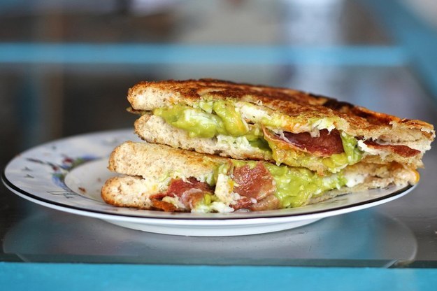 Bacon Guacamole Grilled Cheese