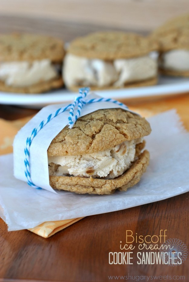 Biscoff Ice Cream Cookie Sandwiches