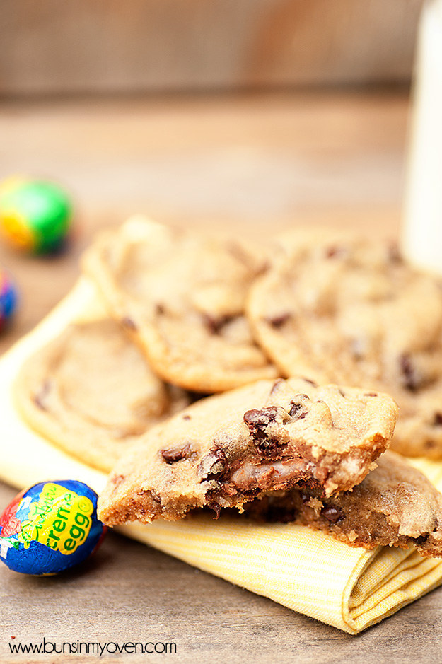 Cadbury Creme Egg Stuffed Cookies