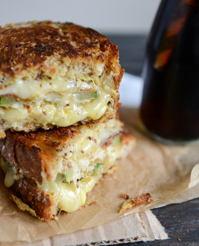 Crispy Zucchini Grilled Cheese