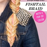 DIY Double Fishtail Braid Ponytail Hairstyle