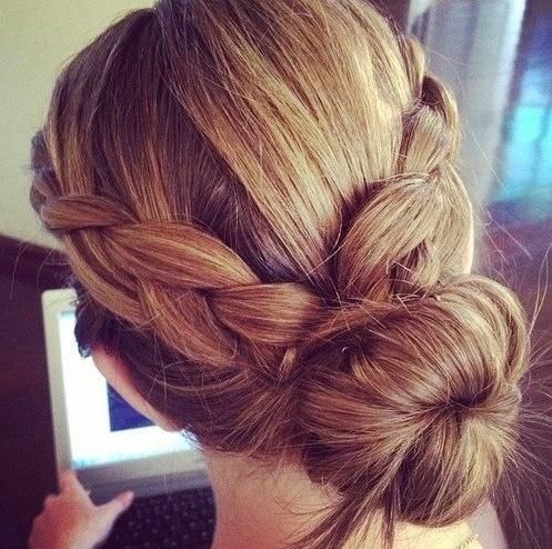 Double Braided Bun Hairstyle