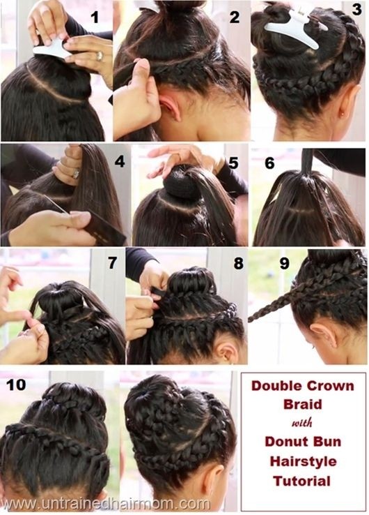 Double Braided Donut Bun Hairstyle Tutorial