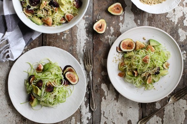 Fig Zucchini Pasta with Hemp Seed Crumble