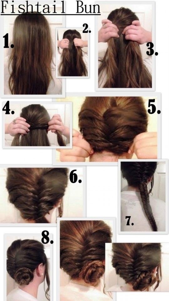 Fishtail Braided Bun Hairstyle Tutorial