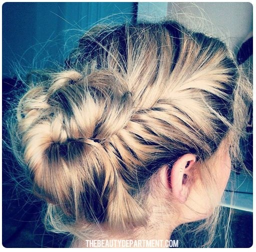 French Fishtail Braided Updo for Everyday Hairstyles
