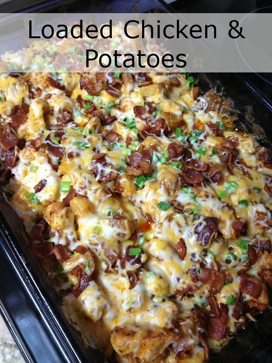 Loaded Chicken Potatoes