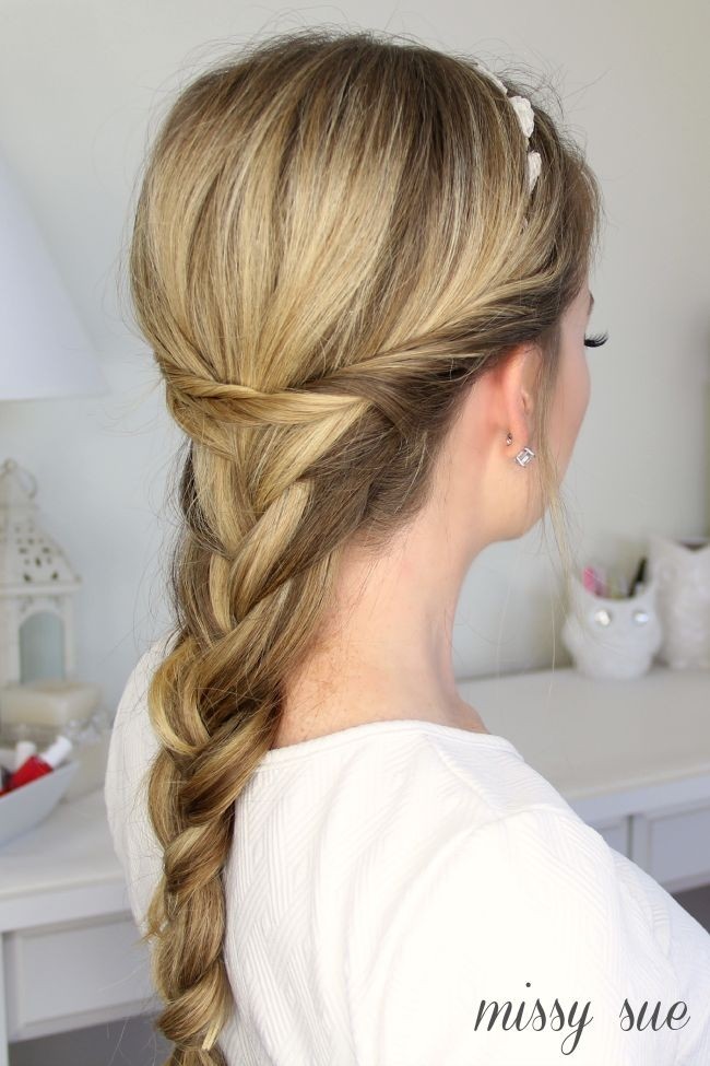 Loose Braid Ponytail with Twists