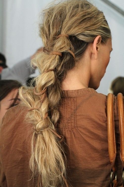 Messy Braid Ponytail Hairstyle