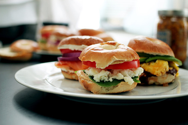 Mini Breakfast Bagel Sliders