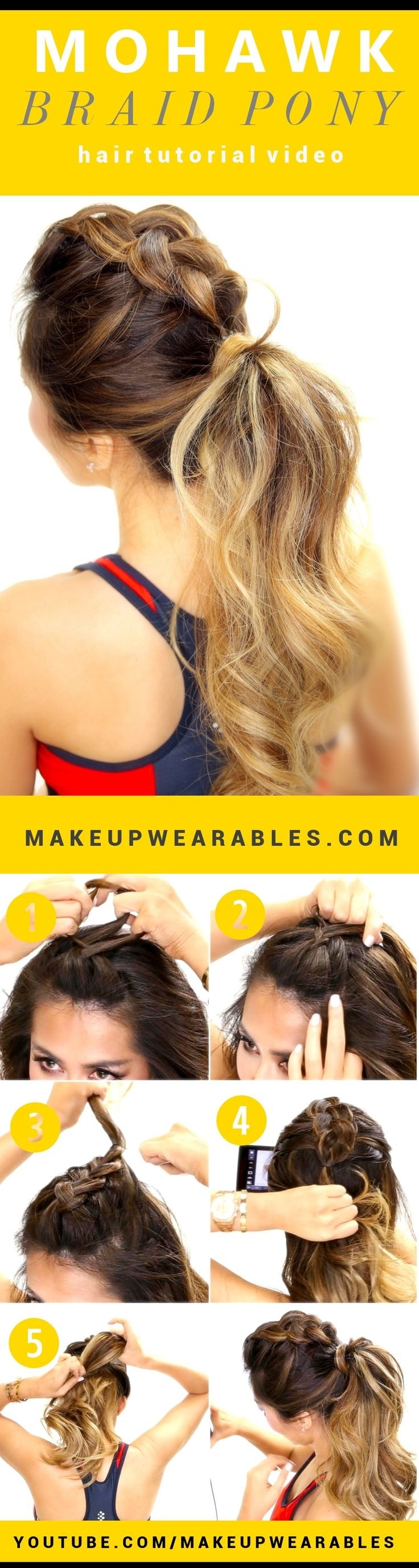 Mohawk Braid Ponytail Hairstyle Tutorial