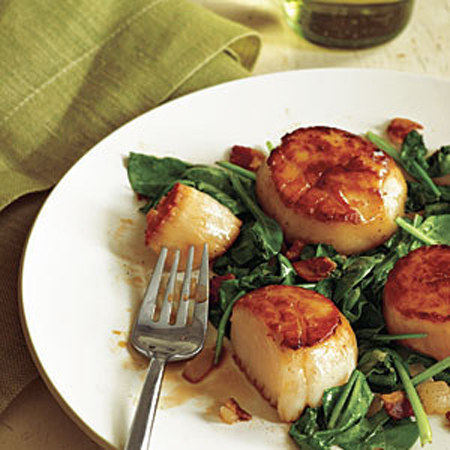 Pan Seared Scallops Bacon