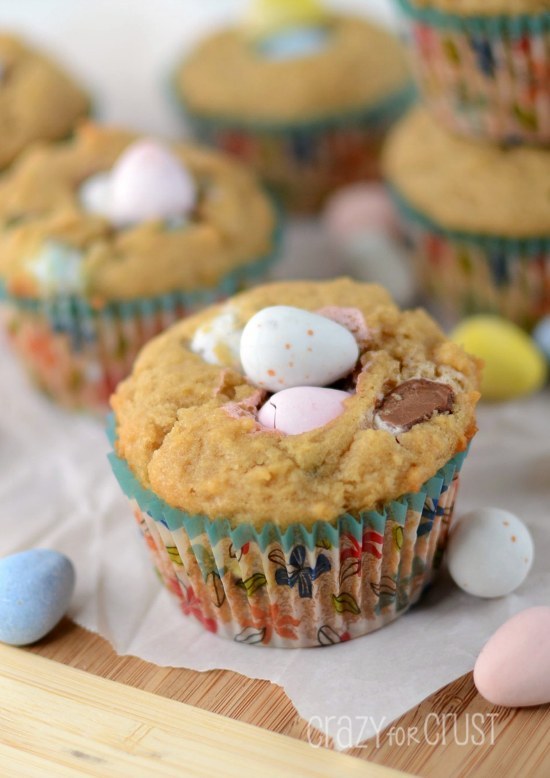 Peanut Butter Cadbury Mini Egg Muffins