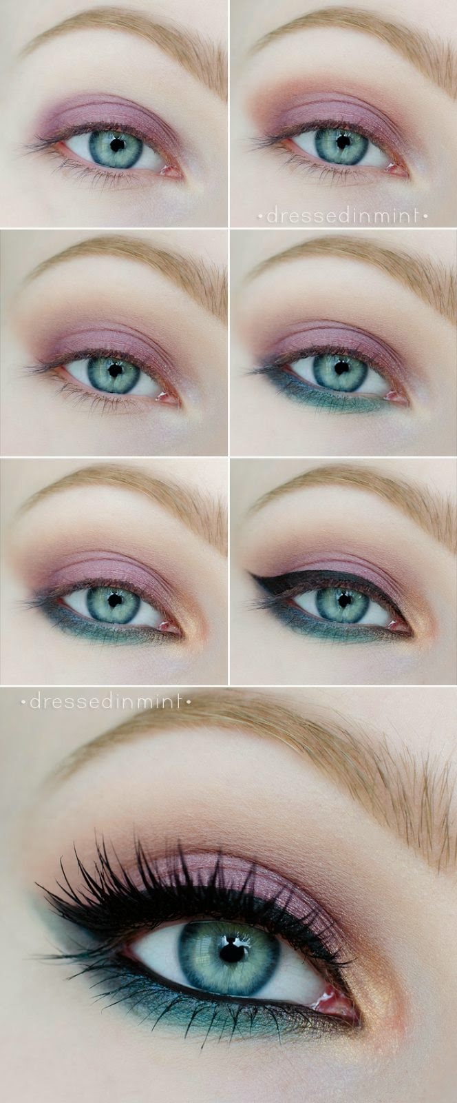 Pink and Green Makeup