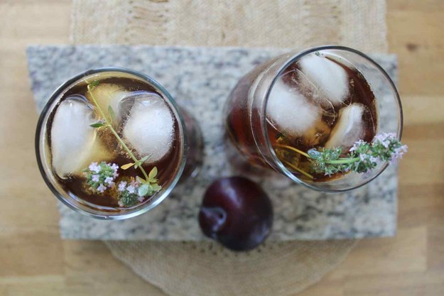 Plum and Thyme Iced Tea